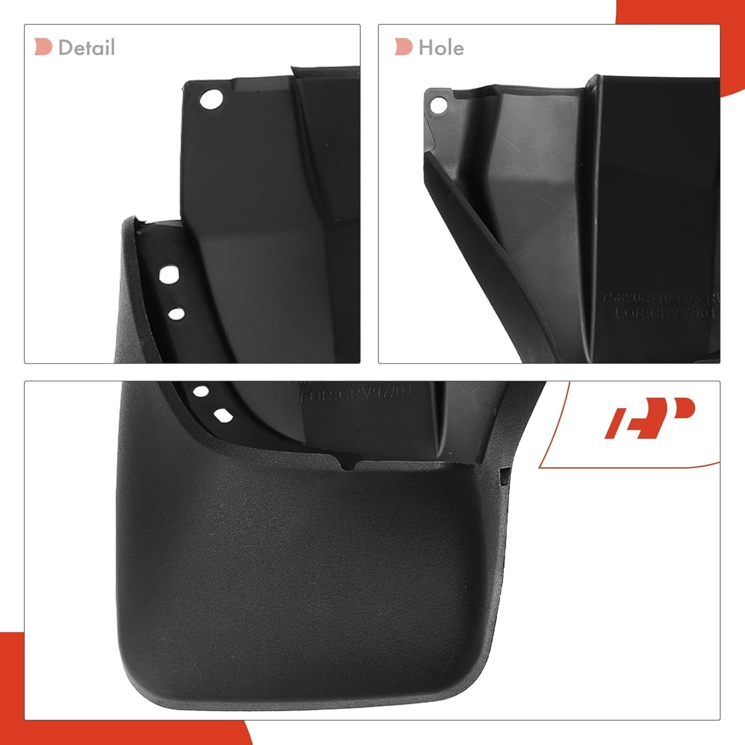 Бризковики задні Honda CR-V 1996-2002, к-кт 2шт.