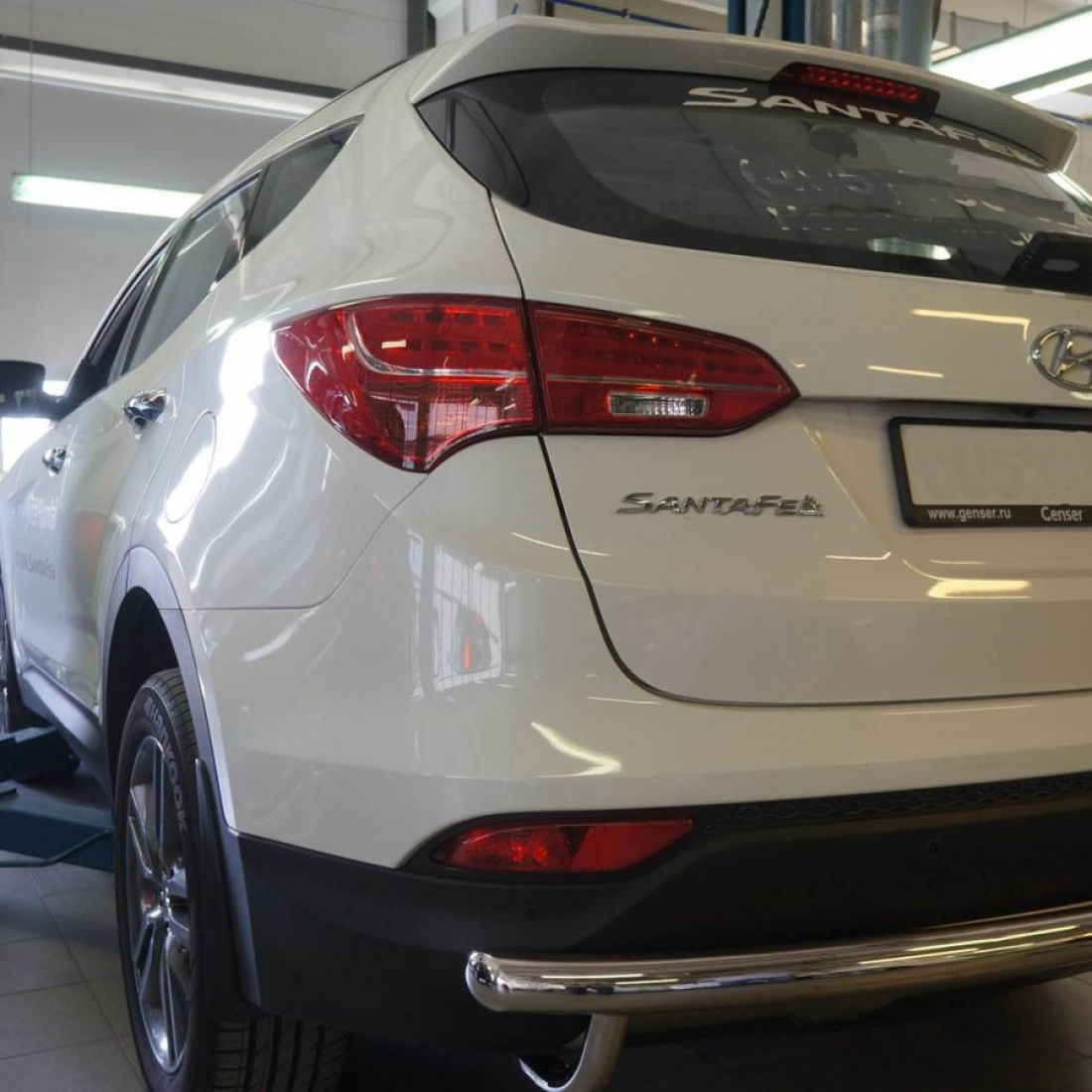 Захист заднього бампера Hyunda SantaFe (2012-) (одинарна) d60