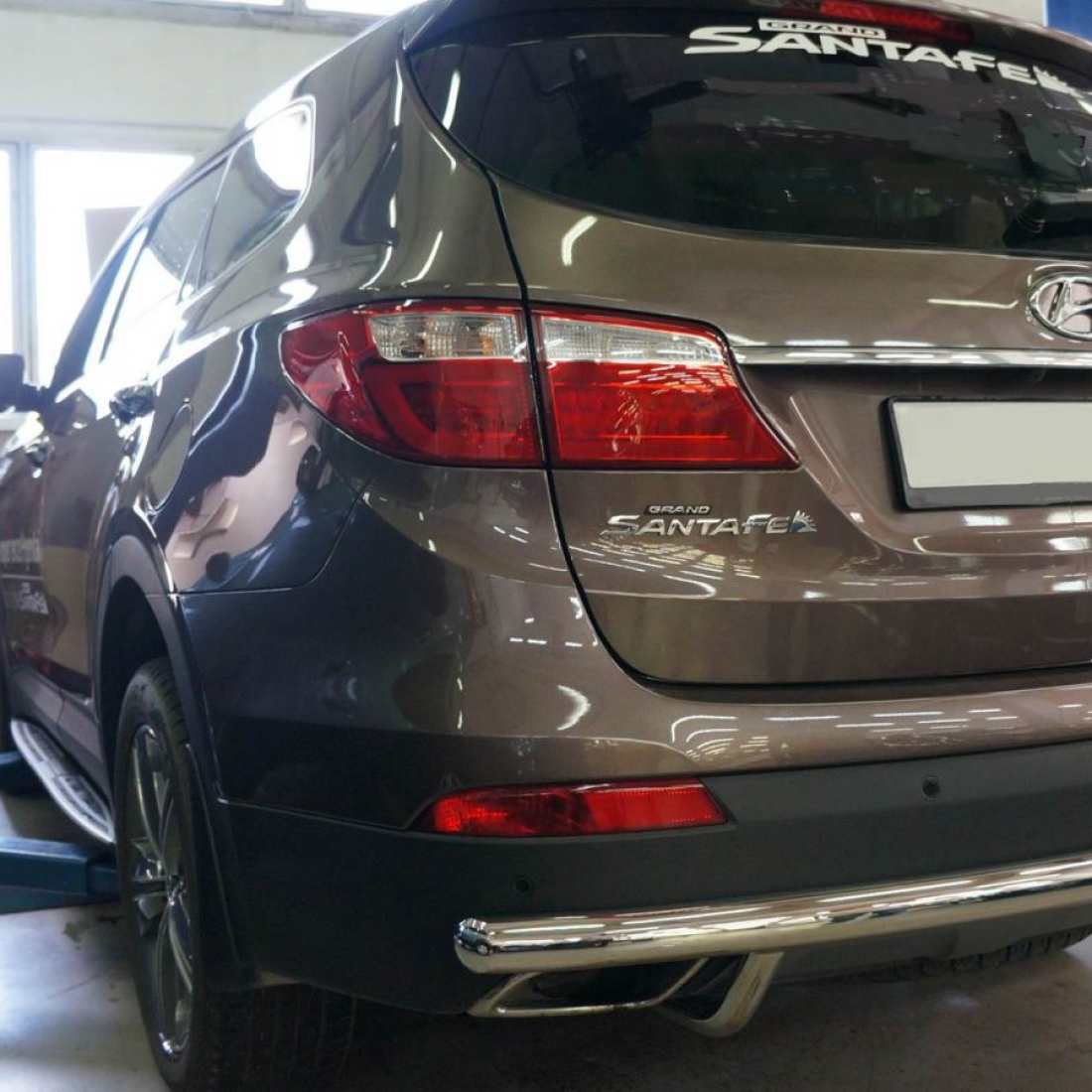 Захист заднього бампера Can oto для Hyundai Grand SantaFe (2013-) (одинарна) d60