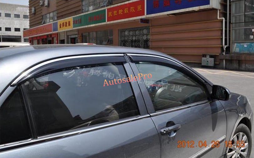 Дефлектори вікон вітровики з хром окантовкою з нерж. для Volkswagen Jetta 2011+