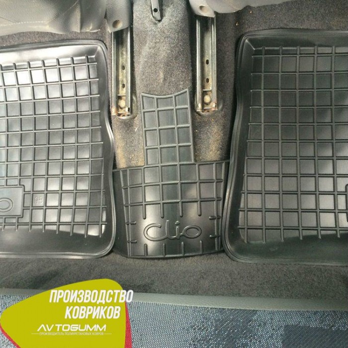 Автомобільні килимки в салон гумові (Avto-Gumm) для Renault Clio/Simbol 2002-2008