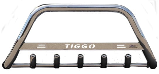Кенгурятник з написом і грилем D51 для Chery Tiggo 2012-2016 (WT004)