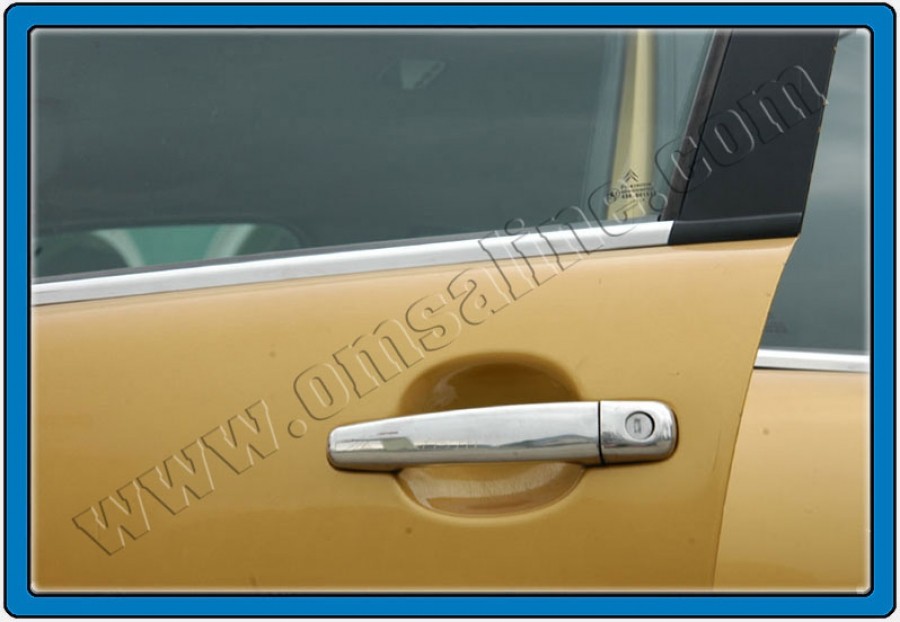 Хром нижні молдинги стекол (нерж.) для Citroen C3 2002-2009