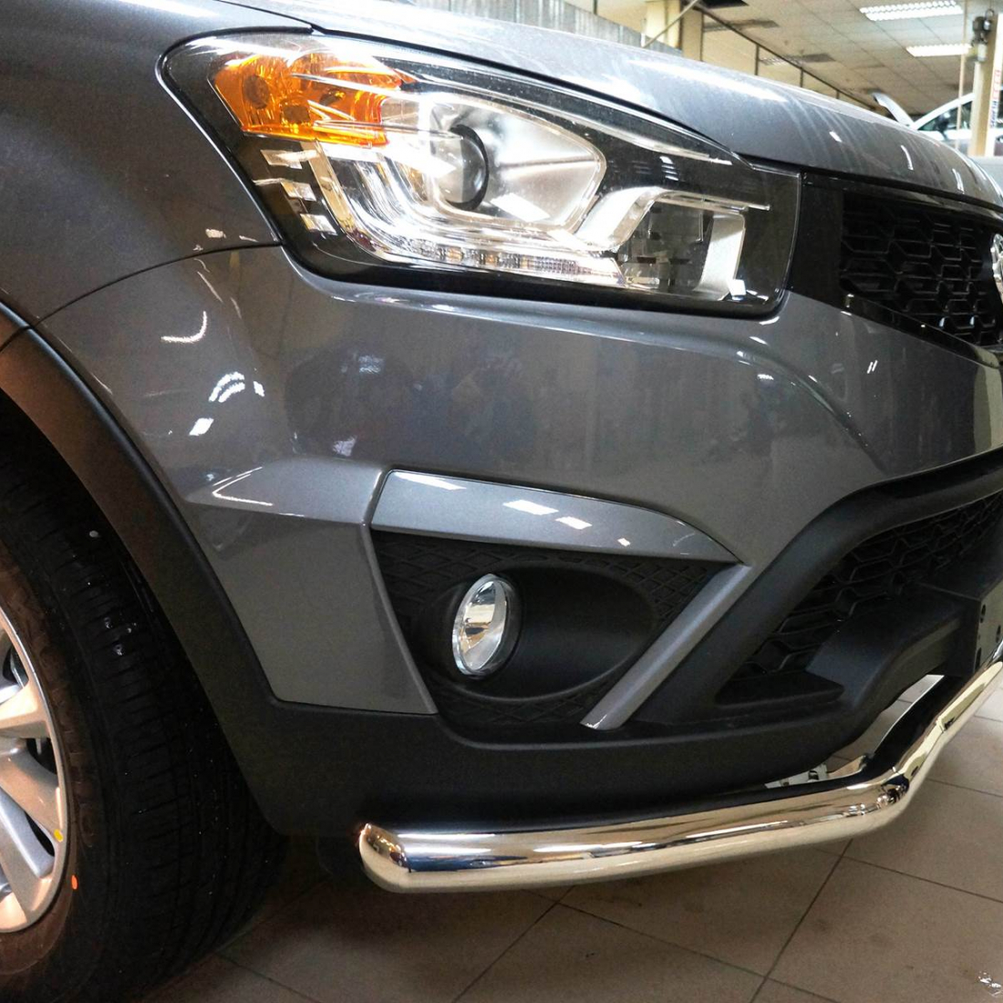 Захист переднього бампера труба для Ssang Yong Korando 2013+