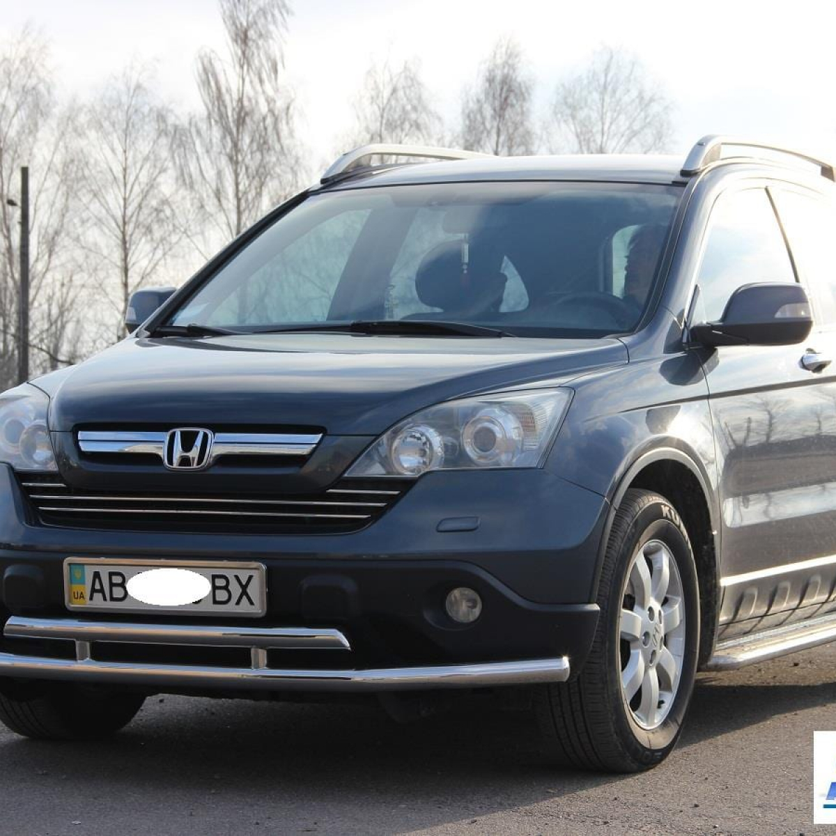 Захист переднього бампера подвійний для Honda CRV 2006-2010