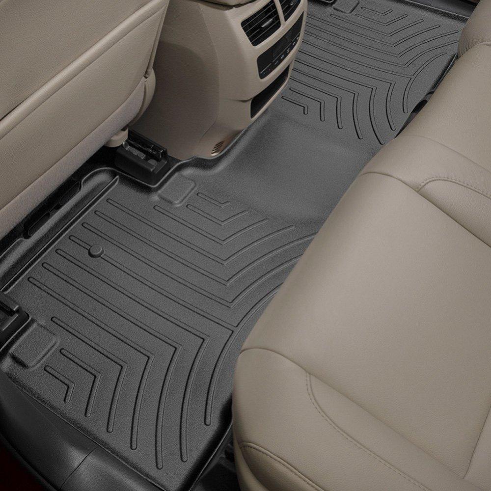 Килимки в салон для Acura MDX 2014 - з бортиком задні чорні 445762