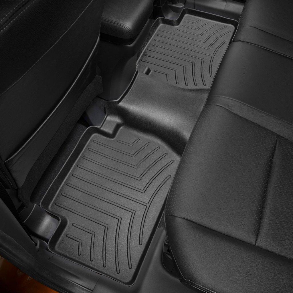 Килимки в салон для Mitsubishi Outlander XL 2007 - з бортиком чорні задні 441622