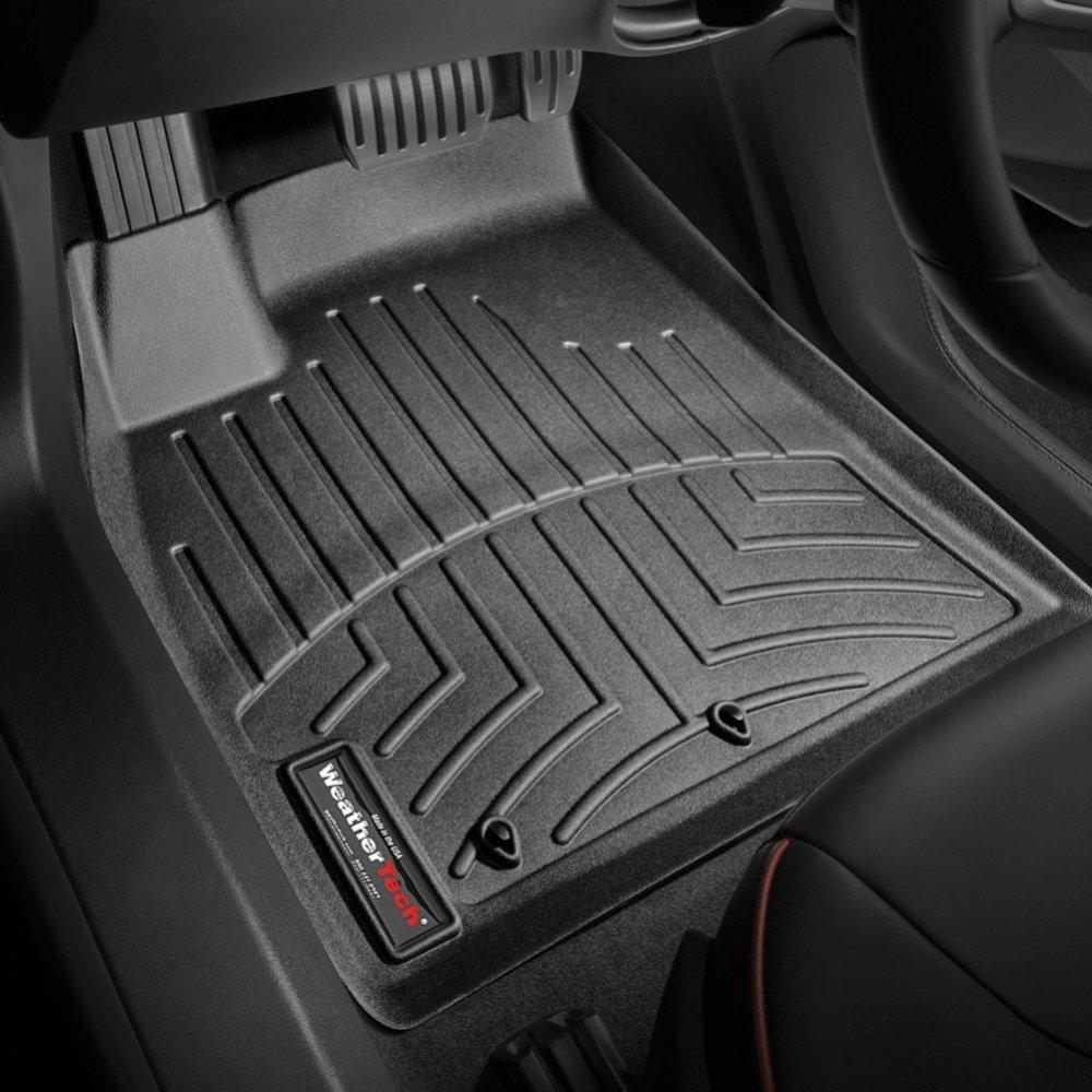 Килимки в салон для Tesla Model S 2012 - c бортиком передні чорні 444581