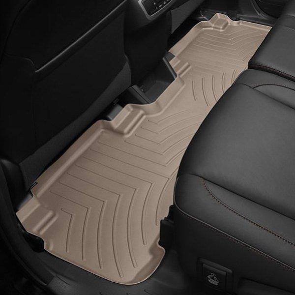 Килимки в салон для Toyota Highlander 2014 - з бортиком бежеві задні 456322