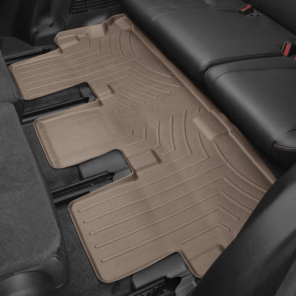 Килимки в салон для Toyota Highlander 2014 - з бортиком бежевий 3 ряд 456323