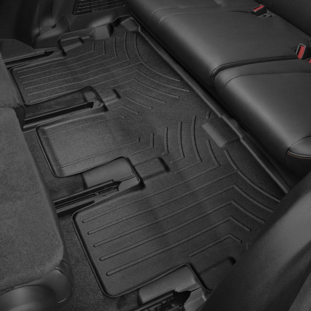Килимки в салон для Toyota Highlander 2014 - з бортиком чорний 3 ряд 446323