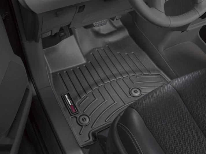 Килимки в салон для Toyota Sienna 2013 - з бортиком чорні передні 444751