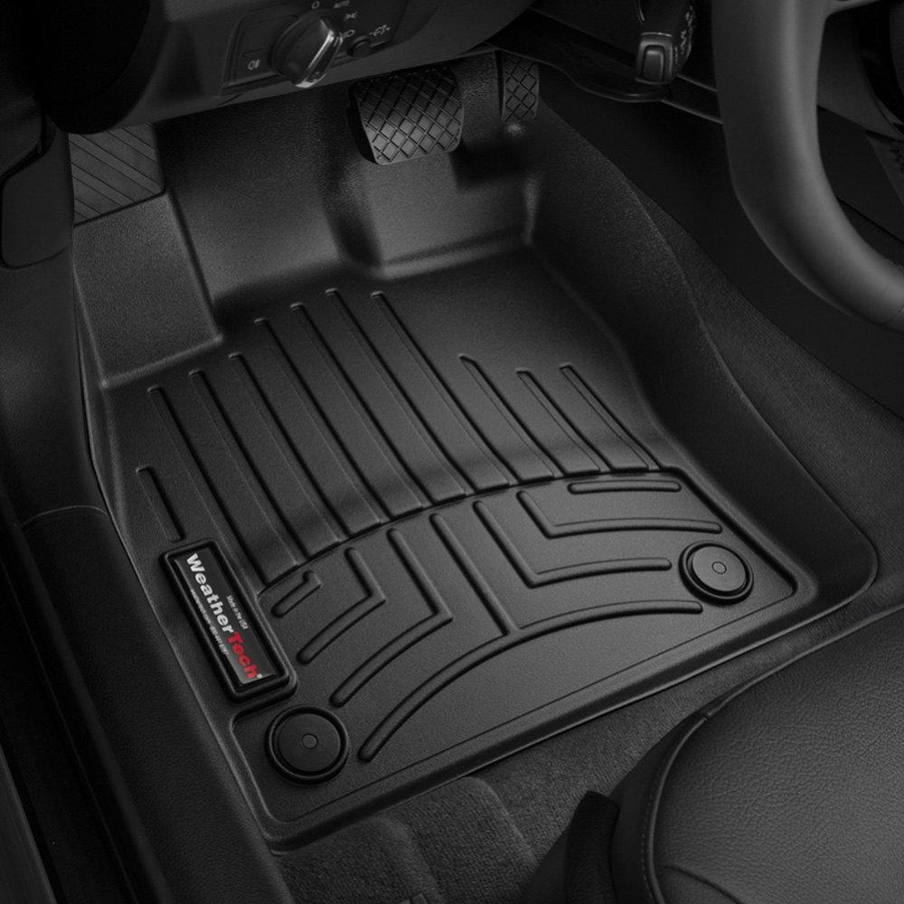 Килимки в салон для Volkswagen Golf VII 2013 - килимок гумовий з бортиком чорний передні 444961
