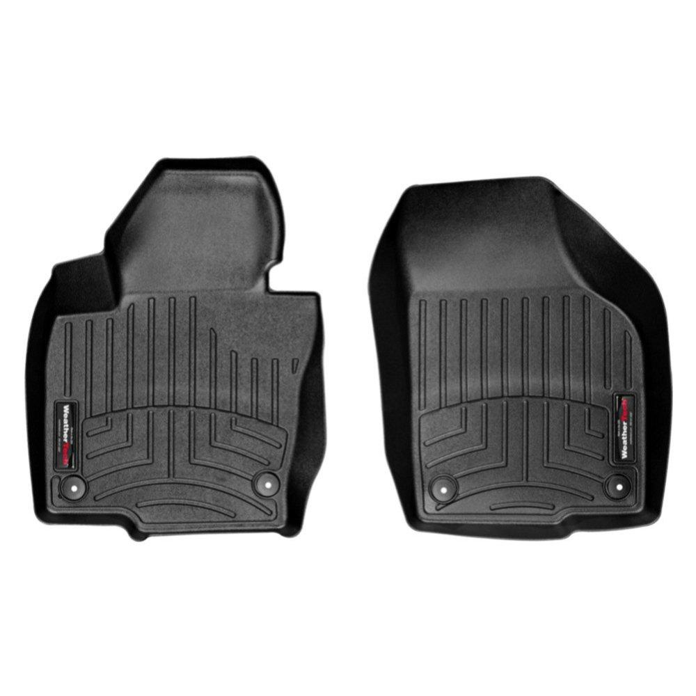 Килимки в салон для Volkswagen Tiguan 2007 - бортиком передні чорні 445461