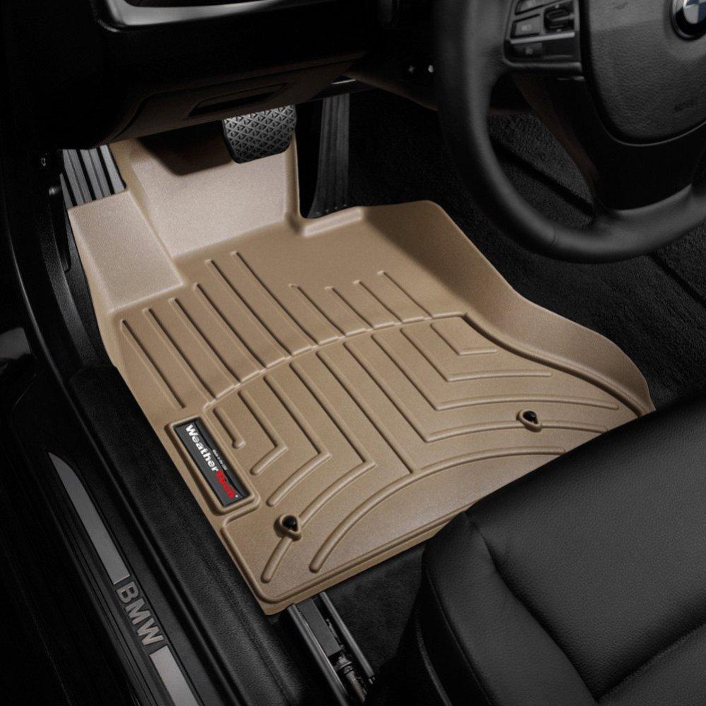 Килимки в салон для BMW 5 2010 - F10 з бортиком передні бежеві RWD 453131