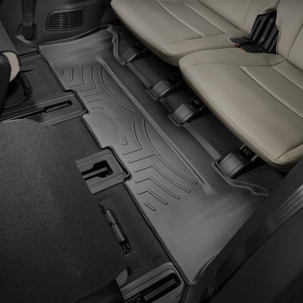 Килимки в салон для Hyundai Santa Fe 2012 - з бортиком чорні 3 ряд GRAND 444404