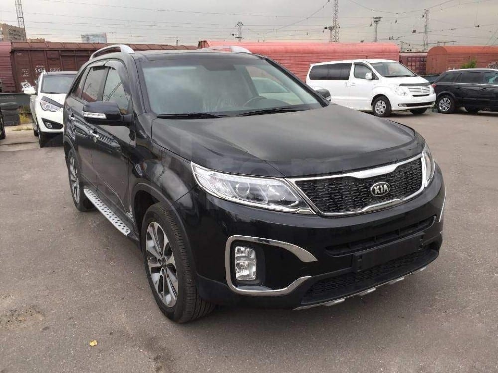 Хром кант на передні протитуманні фари Kia Sorento 2013-2015 (пластик)