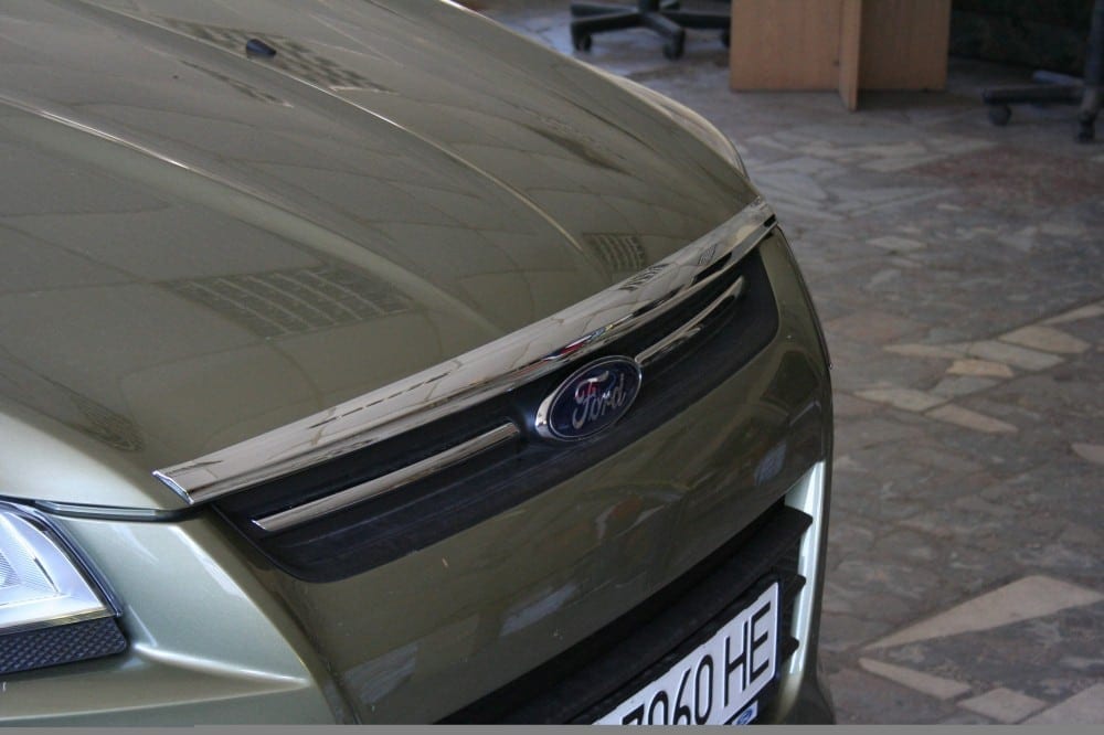 Хром молдинг на капот Ford Kuga 2013 - ABS пластик)