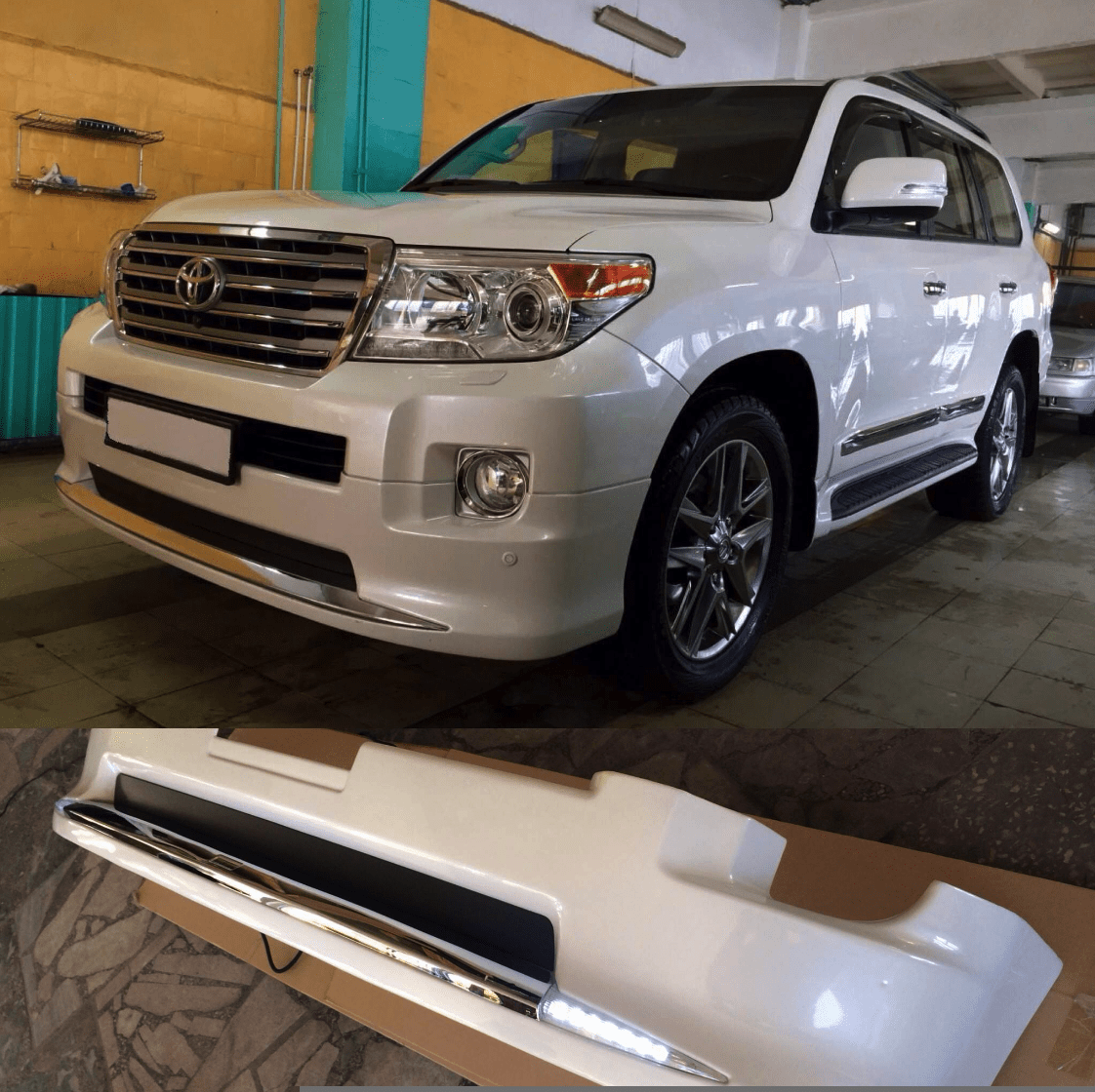 Передня спідниця бампера Modelista для Land Cruiser 200 рестайлінг 2012-2015 (Репліка)