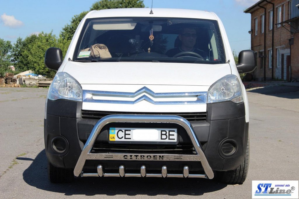 Кенгурятник WT004 (нерж.) 51 мм для Citroen Berlingo 2008-2018 