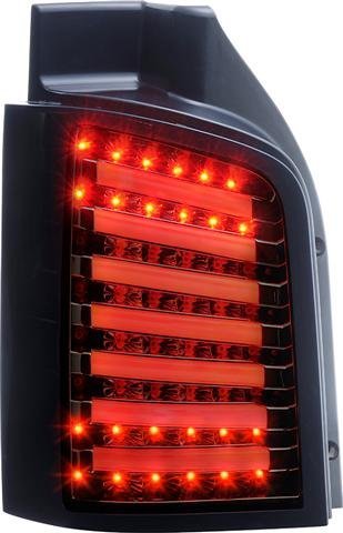 Задні ліхтарі хром тоновані LED tube для Volkswagen T5 2003-2015