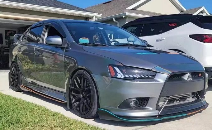 Передні фари FULL LED Audi Q7 стиль для Mitsubishi Lancer X