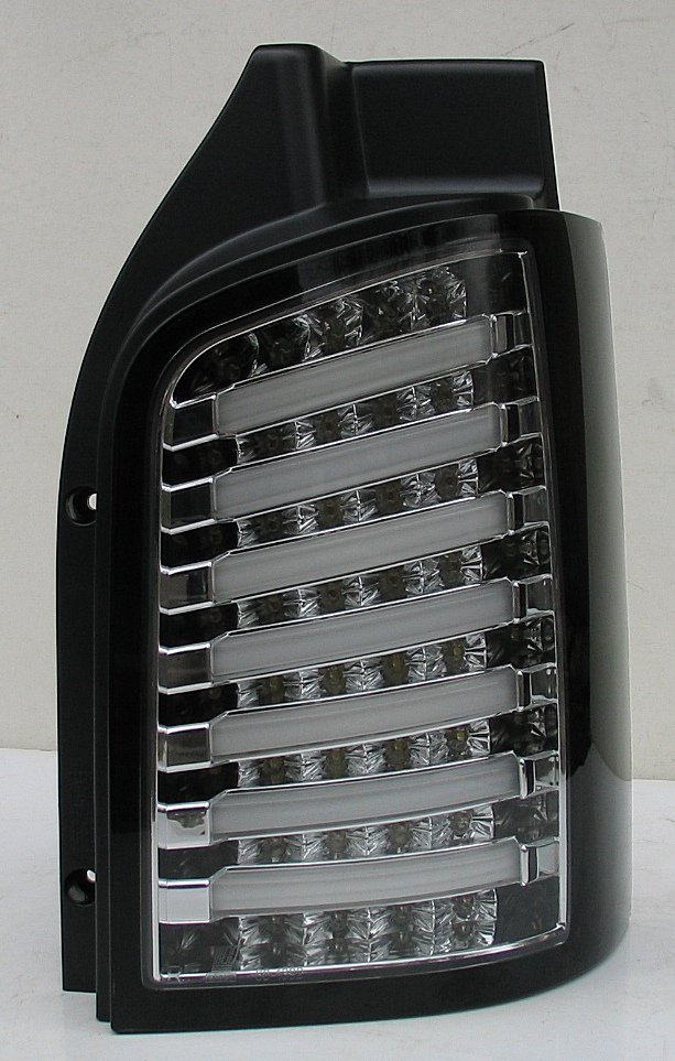 Задні ліхтарі хром LED tube для Volkswagen T5 2003-2015