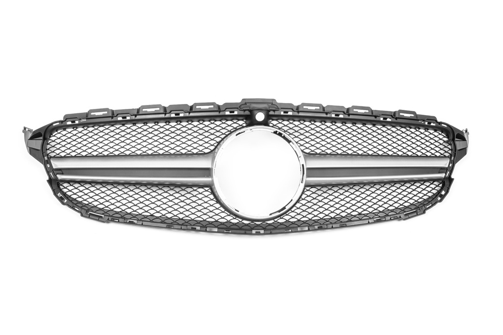 Передня решітка AMG Silver з камерою для Mercedes C-сlass W205 2014-2018