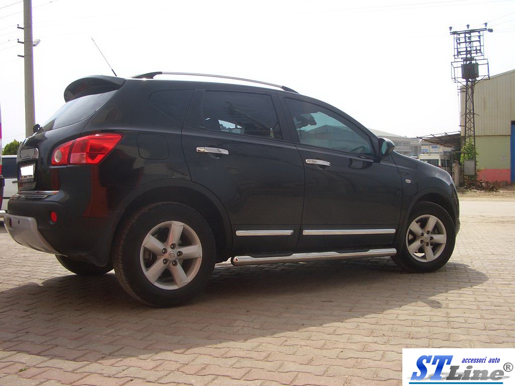 Бічні труби (2 шт., нерж.) для Nissan Qashqai 2010-2014рр