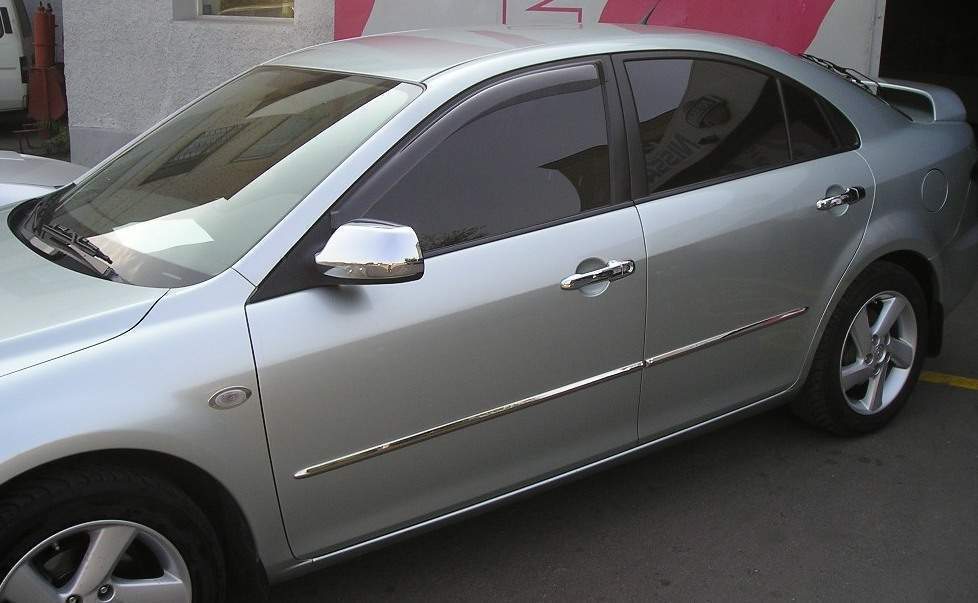 Молдінги дверей Mazda 6 2003-2007 (поверх заводських молдінгів, нержавіюча сталь)