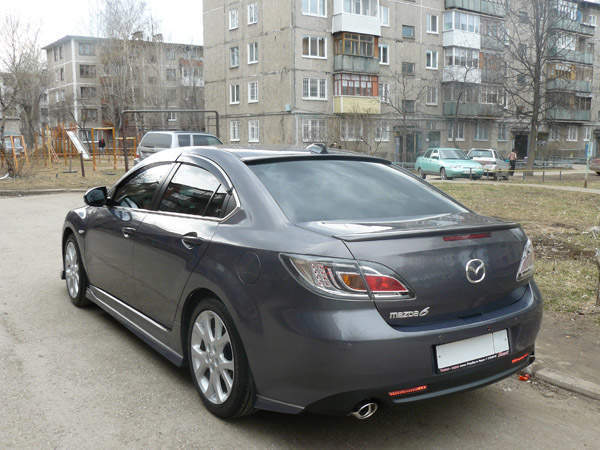Козирок на скло Mazda 6 2008-2012 вузький, склопластик під фарбування