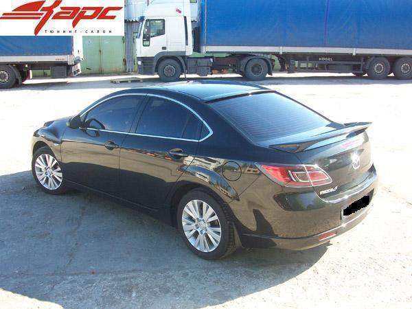 Козирок на скло Mazda 6 2008-2012 вузький, склопластик під фарбування