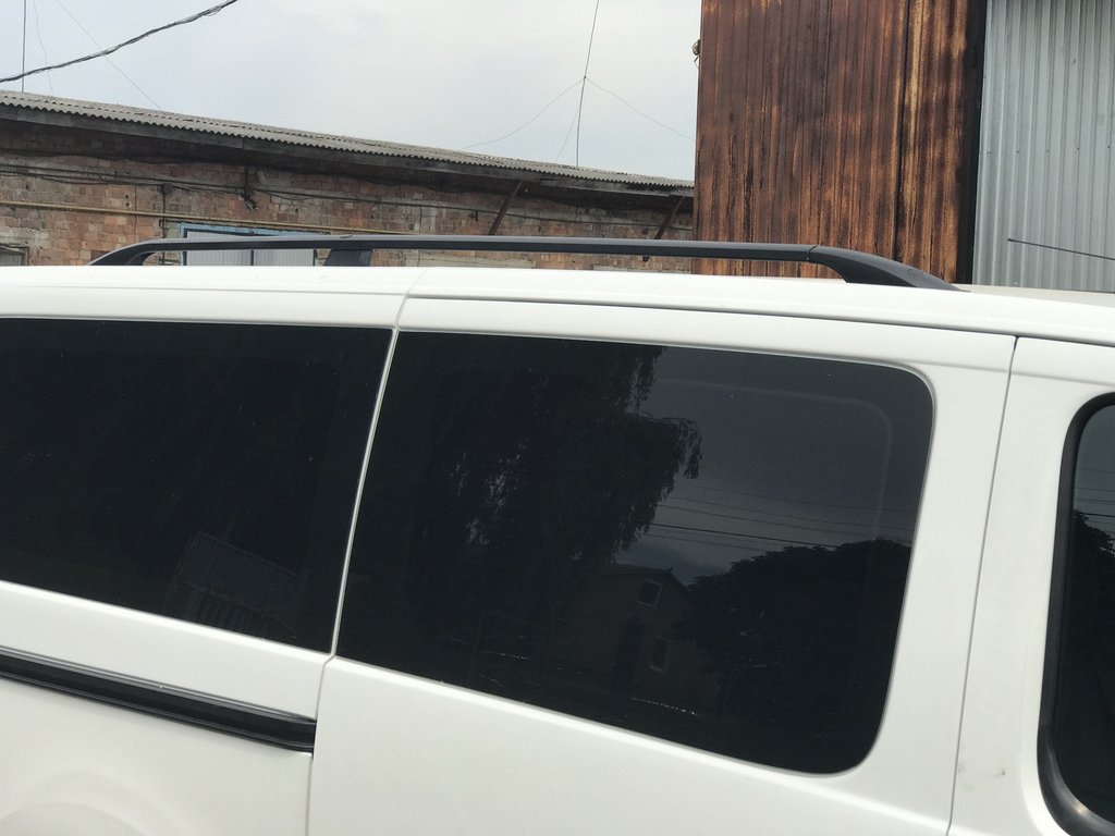 Рейлінги чорні Довга база, Металеві ніжки для Citroen Jumpy 2007-2017 років