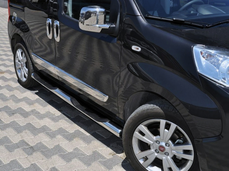 Бічні труби (2 шт., нерж) для Peugeot Bipper 2008-2024 рр