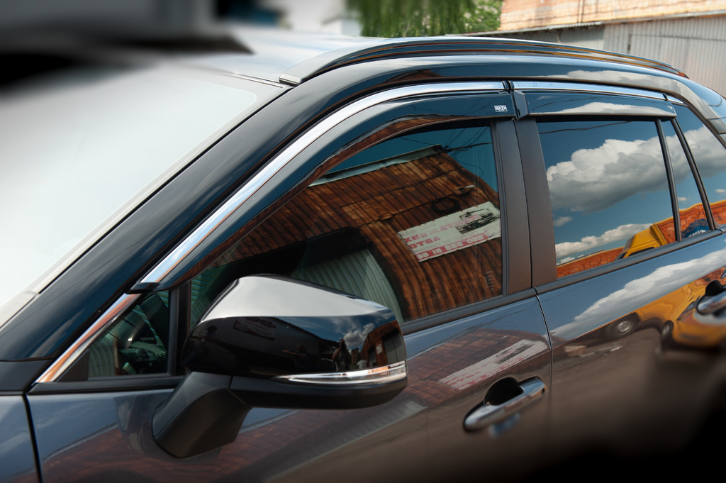 Ветровики с хромом (4 шт, Niken) для Toyota Rav 4 2019-2024
