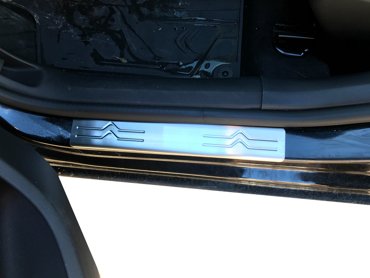 Хром нак-ки на дверні пороги (нерж.) для Citroen C4 2010+
