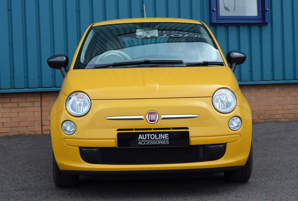 Накладки на дзеркала (2 шт, натуральний карбон) для Fiat 500/500L