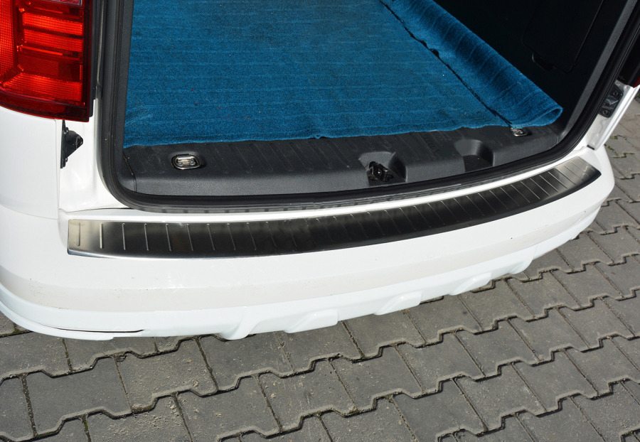 Накладка на задній бампер (нерж) для VW Caddy 2015 - Omsa Line (Туреччина)