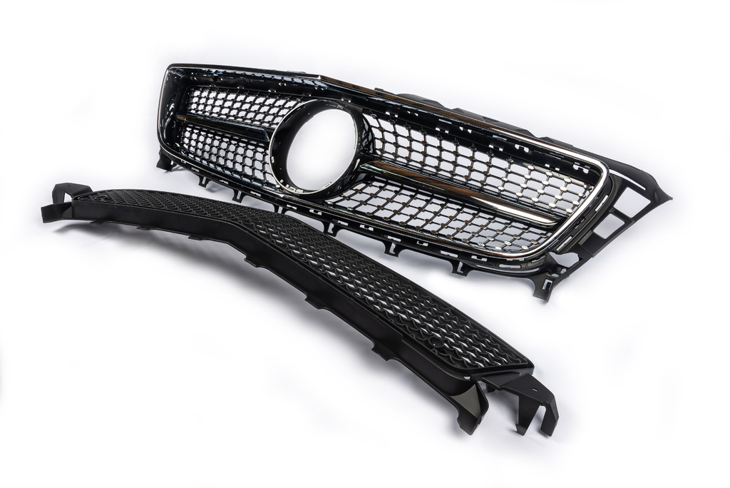 Передняя решетка 2011-2014 (Diamond Silver) для Mercedes CLS C218 2011-2018 гг.
