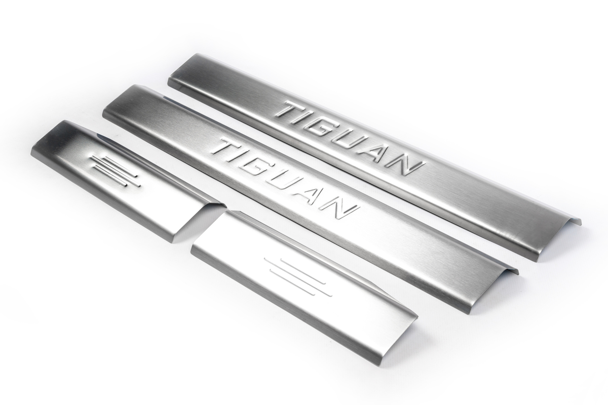 Хром накладки для VW Tiguan 2012-2016 накладки на пороги на пласт Carmos (Туреччина)