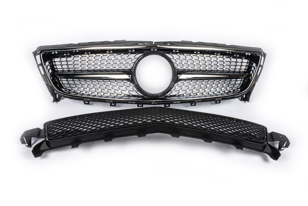 Передняя решетка 2011-2014 (Diamond Silver) для Mercedes CLS C218 2011-2018 гг.
