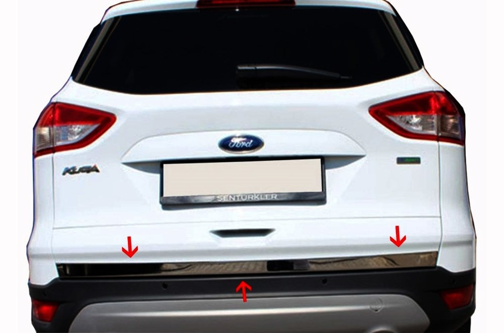 Хром накладка на нижню кромку кришки багажника (нерж.) Ford Kuga 2013+