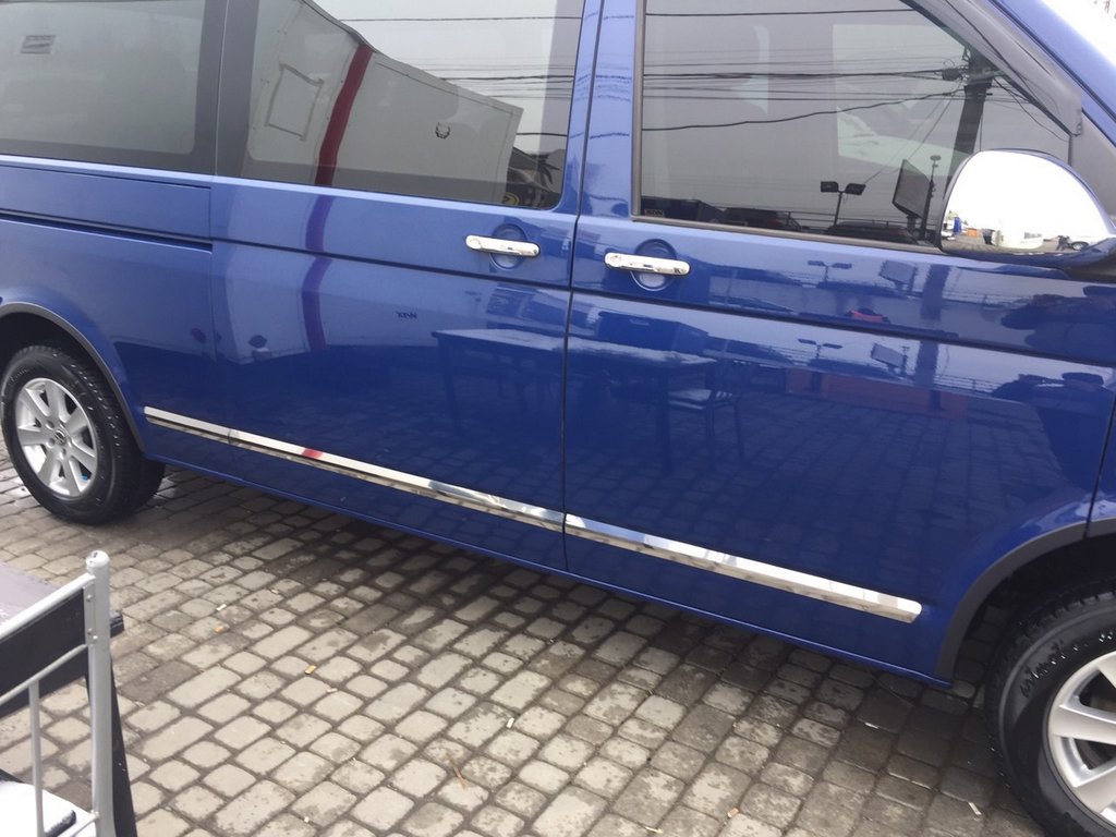 Хром молдинги на двері (нерж.) для VW T5, T6 Omsa Line коротка база 5шт.
